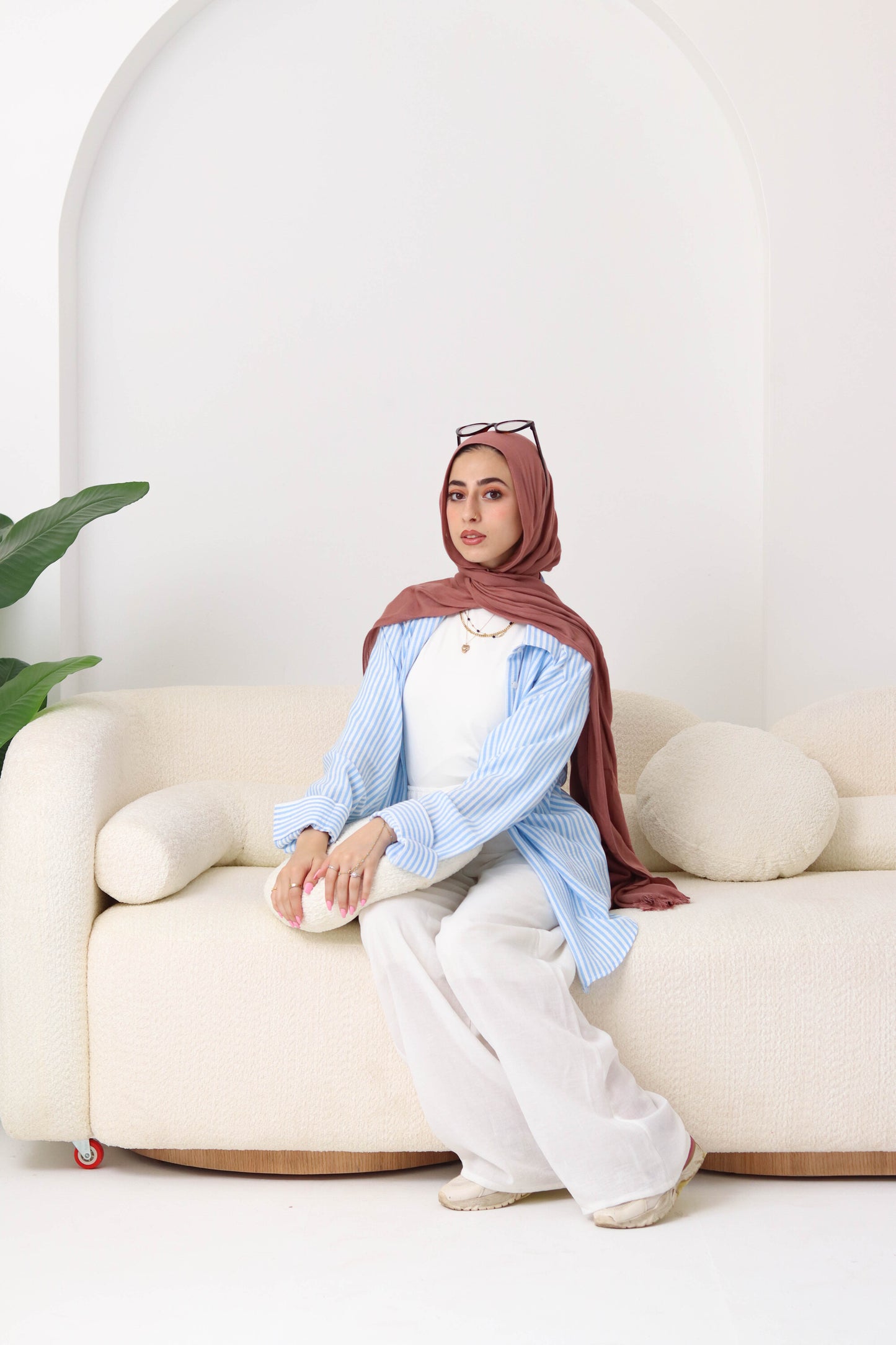 Blue Stripped Linen Shirt