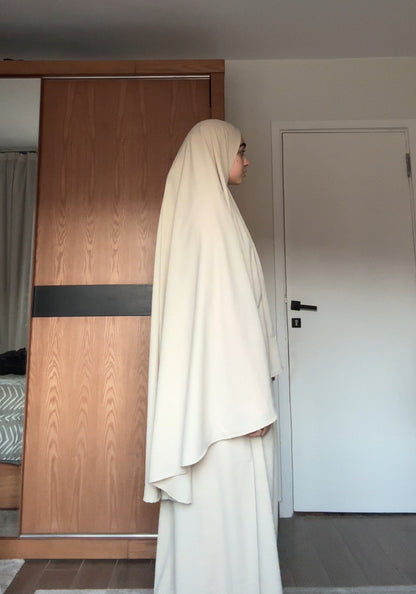 Sleeveless Beige Prayer Wear