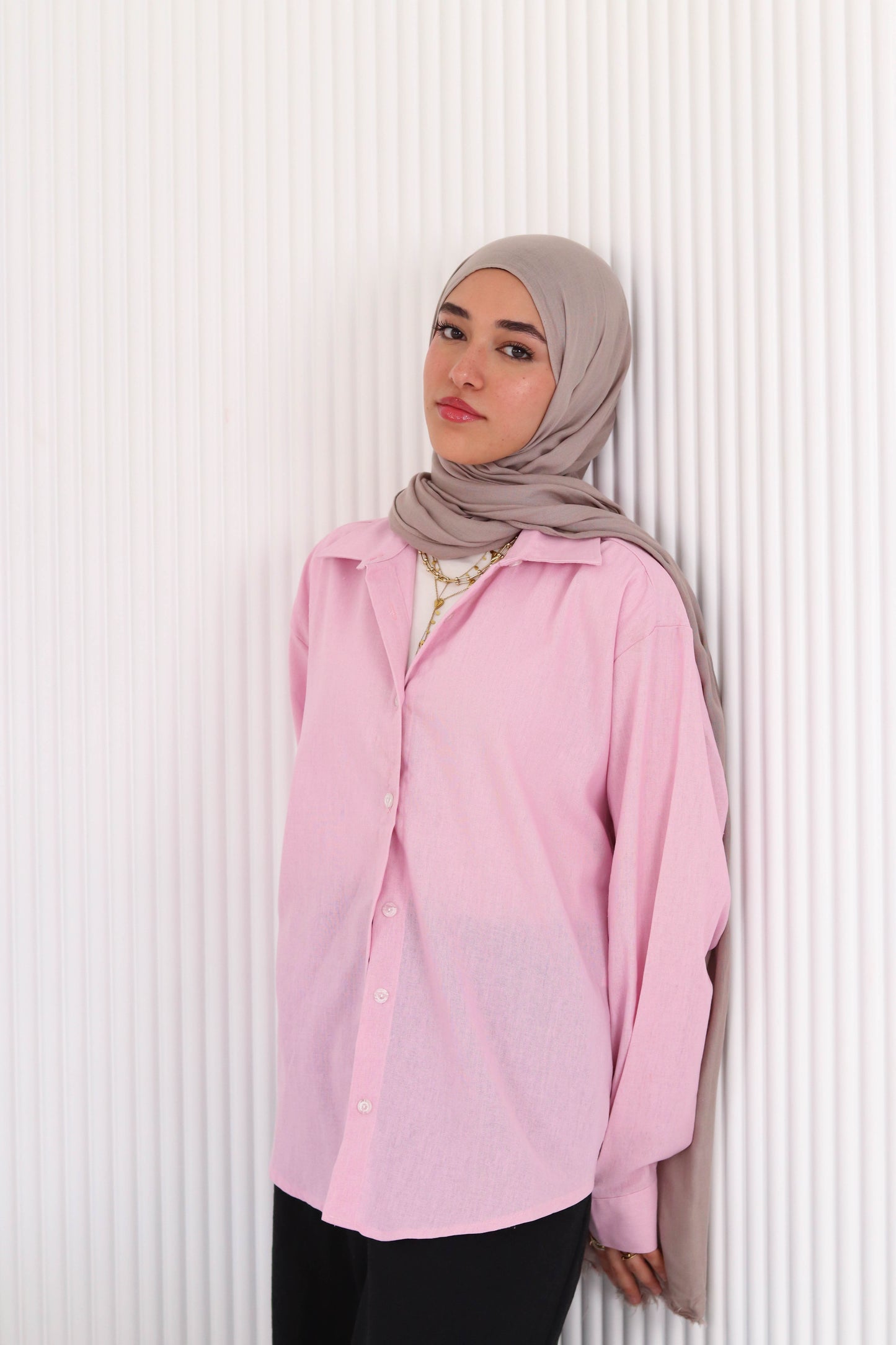 Baby Pink Linen Shirt