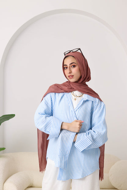 Blue Stripped Linen Shirt