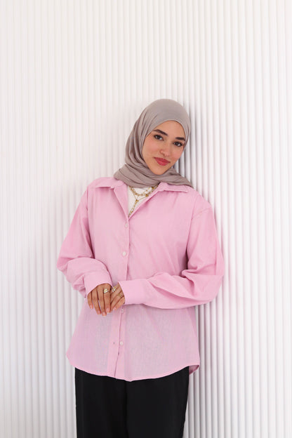 Baby Pink Linen Shirt