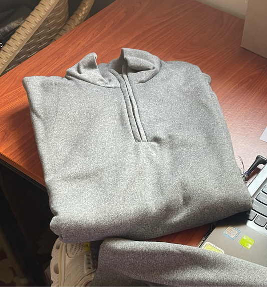 Grey Quarter-zip Sweatshirt
