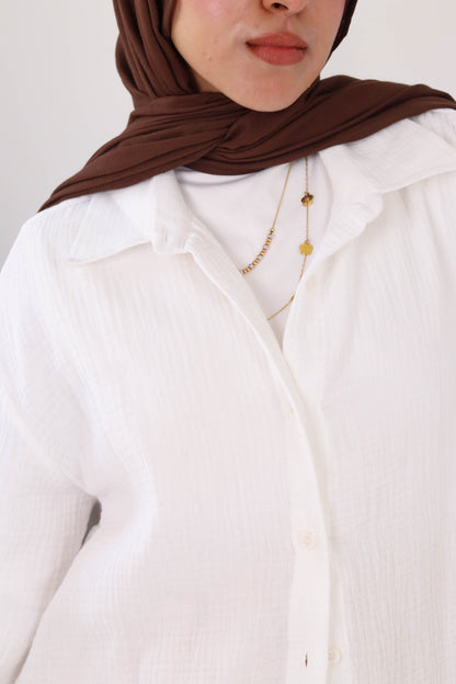 Cream Crinkled Shirt