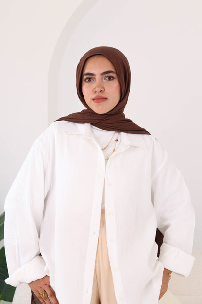 Cream Crinkled Shirt