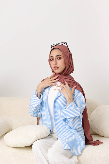 Blue Stripped Linen Shirt