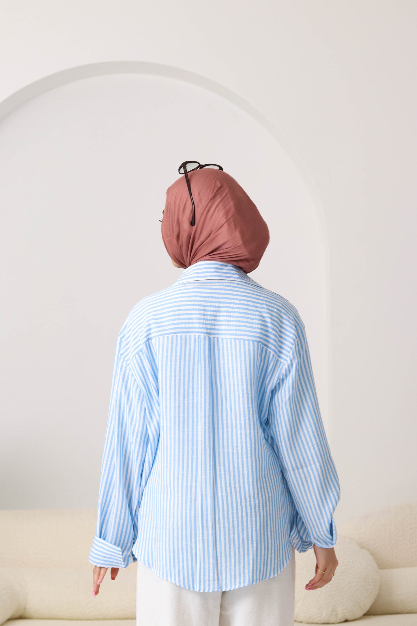 Blue Stripped Linen Shirt