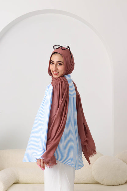 Blue Stripped Linen Shirt