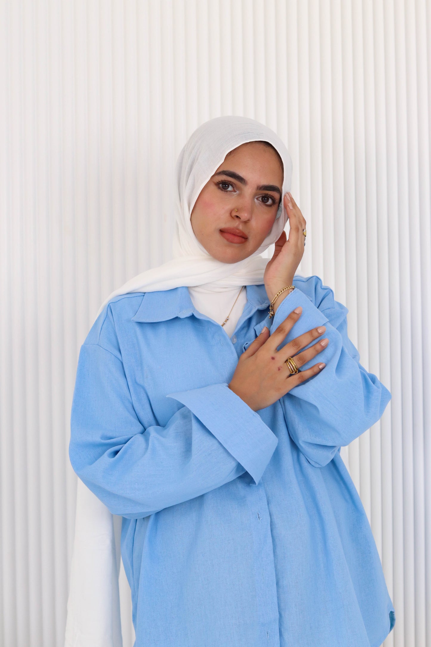Sky Blue Linen Shirt