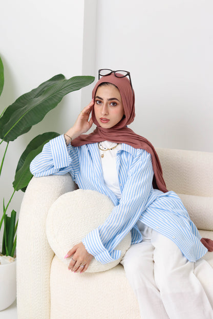 Blue Stripped Linen Shirt