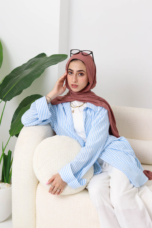 Blue Stripped Linen Shirt