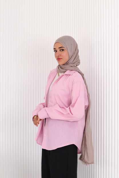 Baby Pink Linen Shirt
