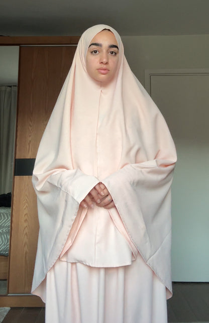 Sleeveless Powder Pink Prayer Wear