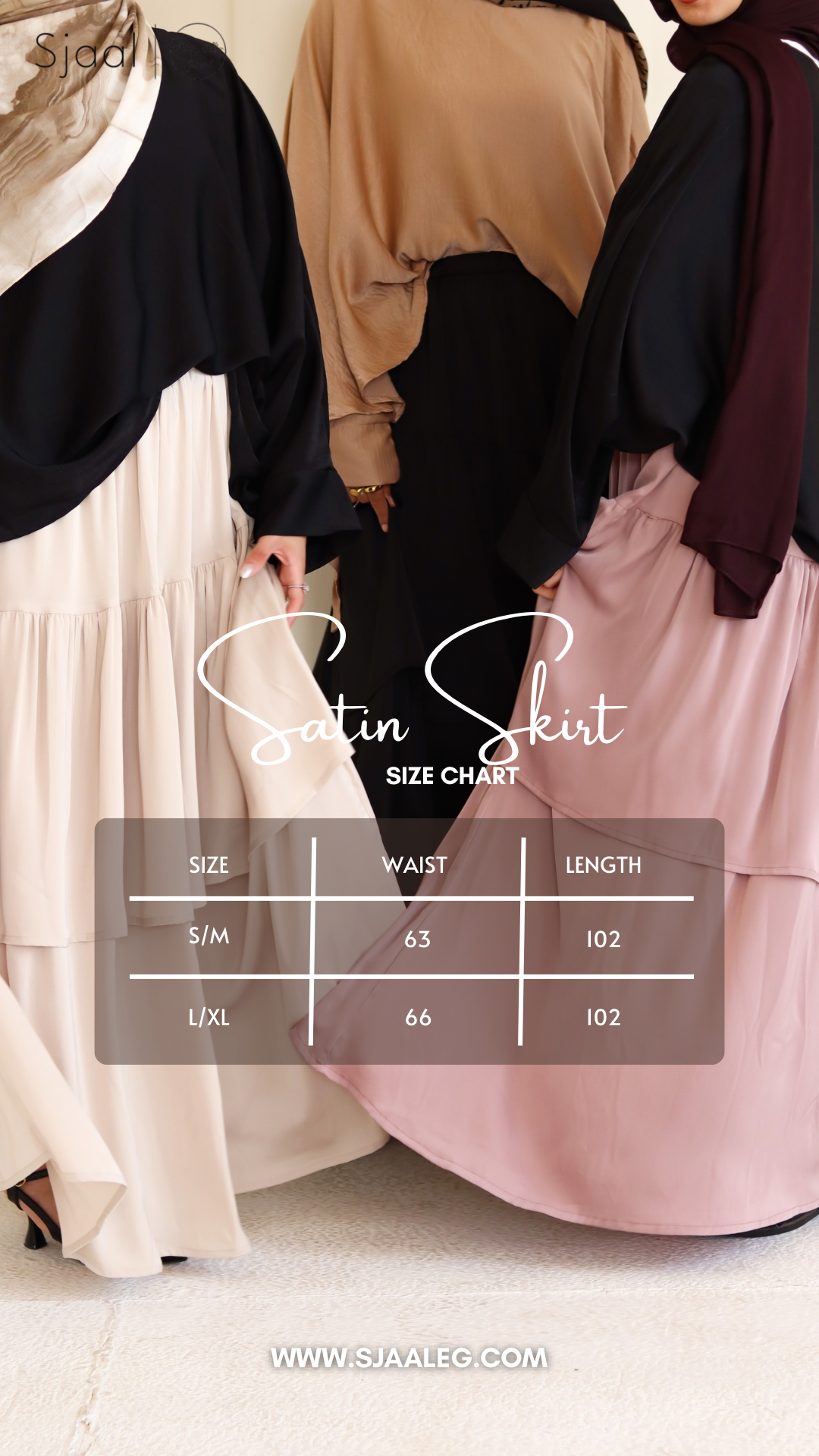 Champagne Satin Skirt