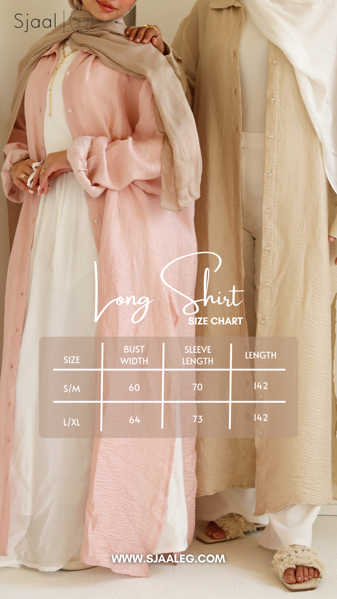 Sand Long Shimmery Shirt