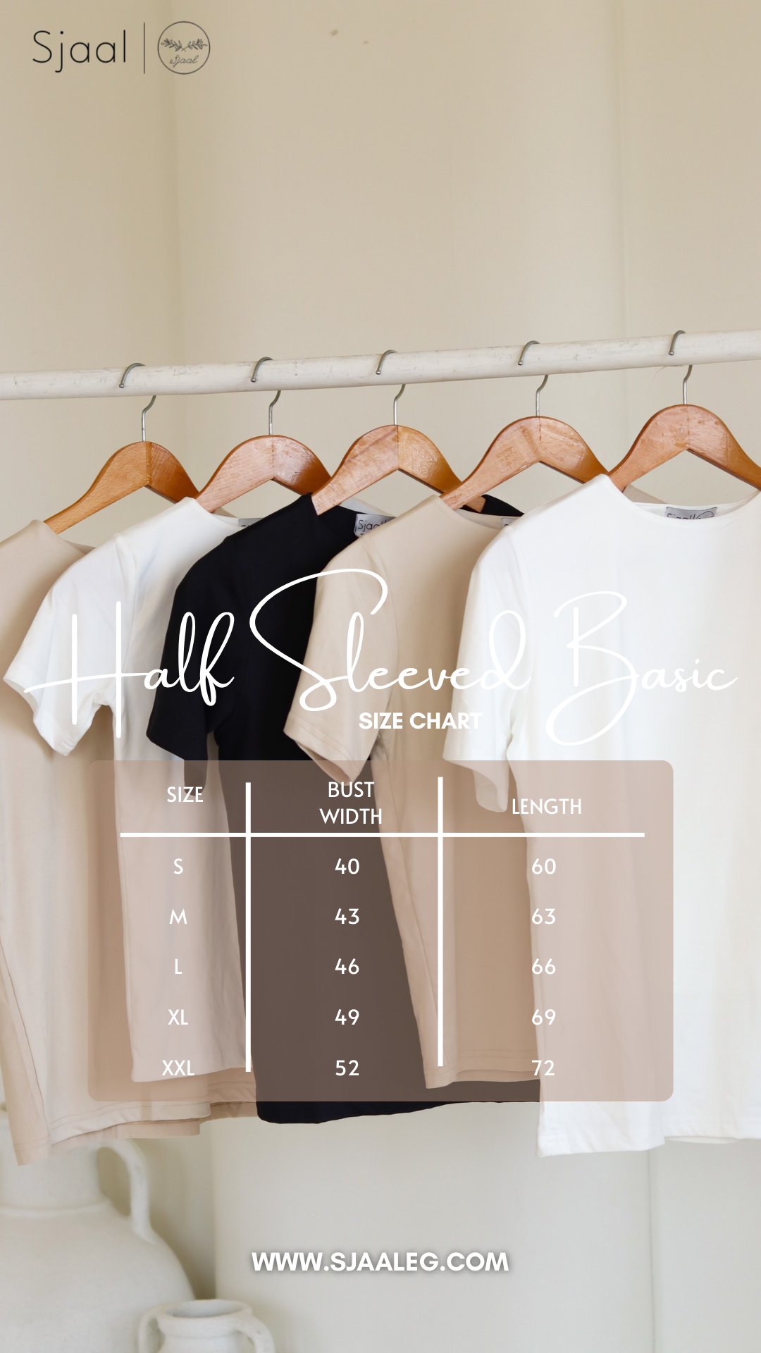 Half Sleeved Cream Basic
