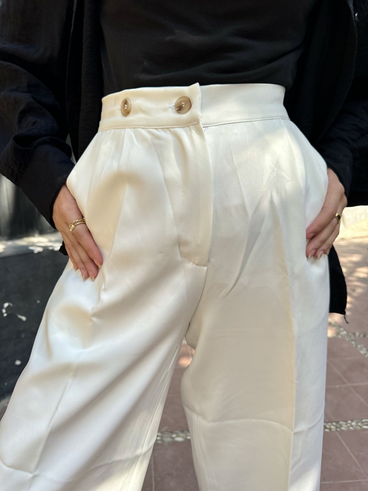 Crème Formal Pants