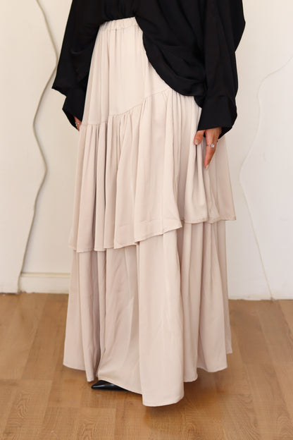 Champagne Satin Skirt