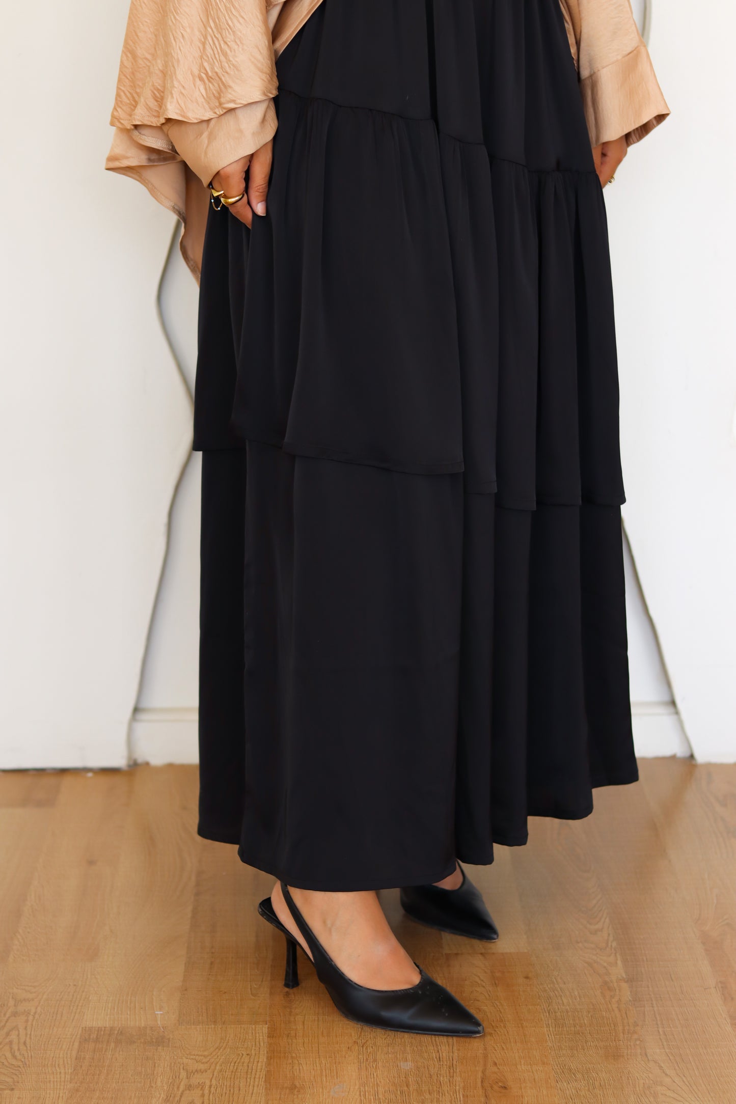 Black Satin Skirt