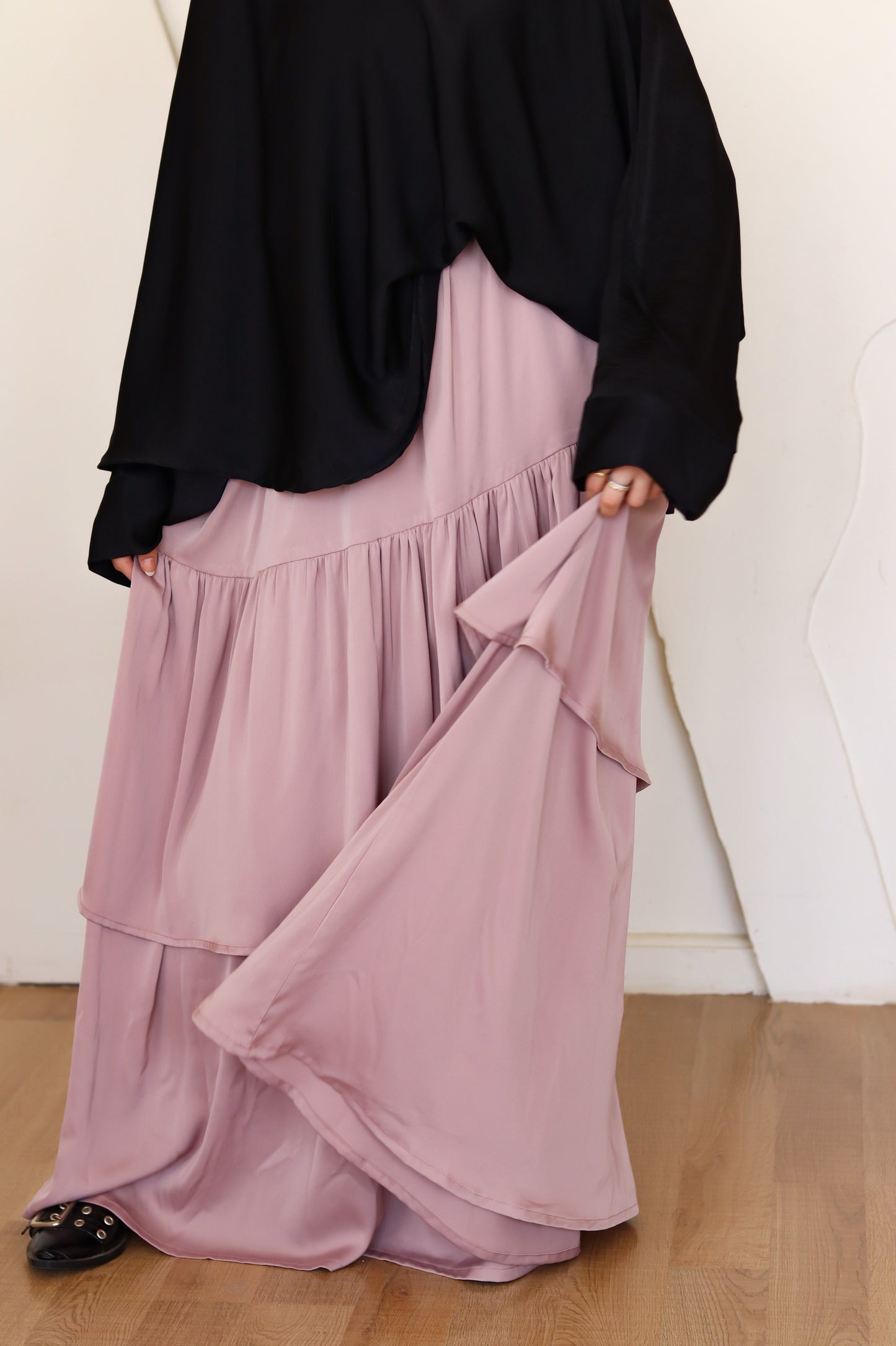 Rose Satin Skirt