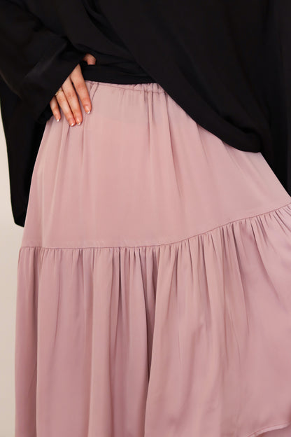 Rose Satin Skirt