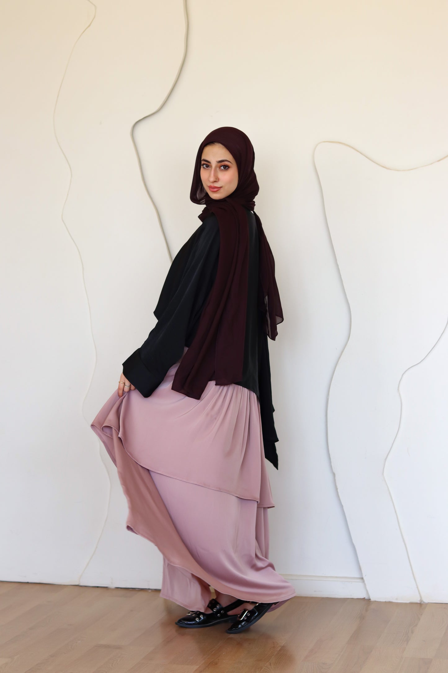 Rose Satin Skirt