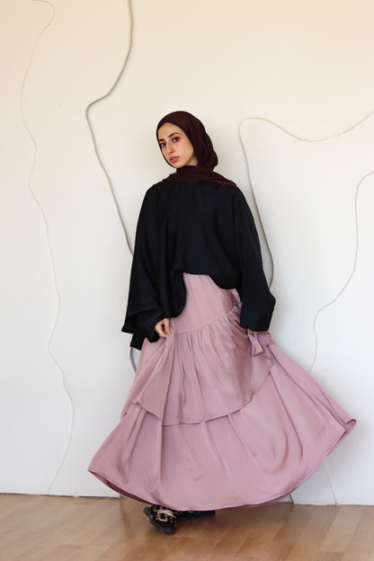Rose Satin Skirt