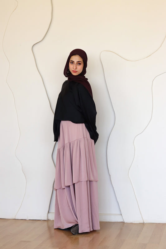 Rose Satin Skirt