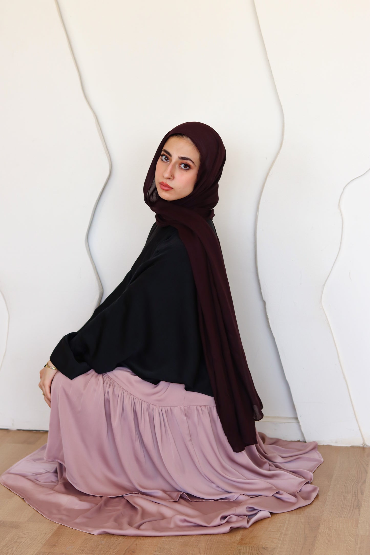Rose Satin Skirt