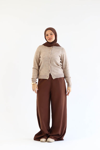 Camel Knitted Cardigan