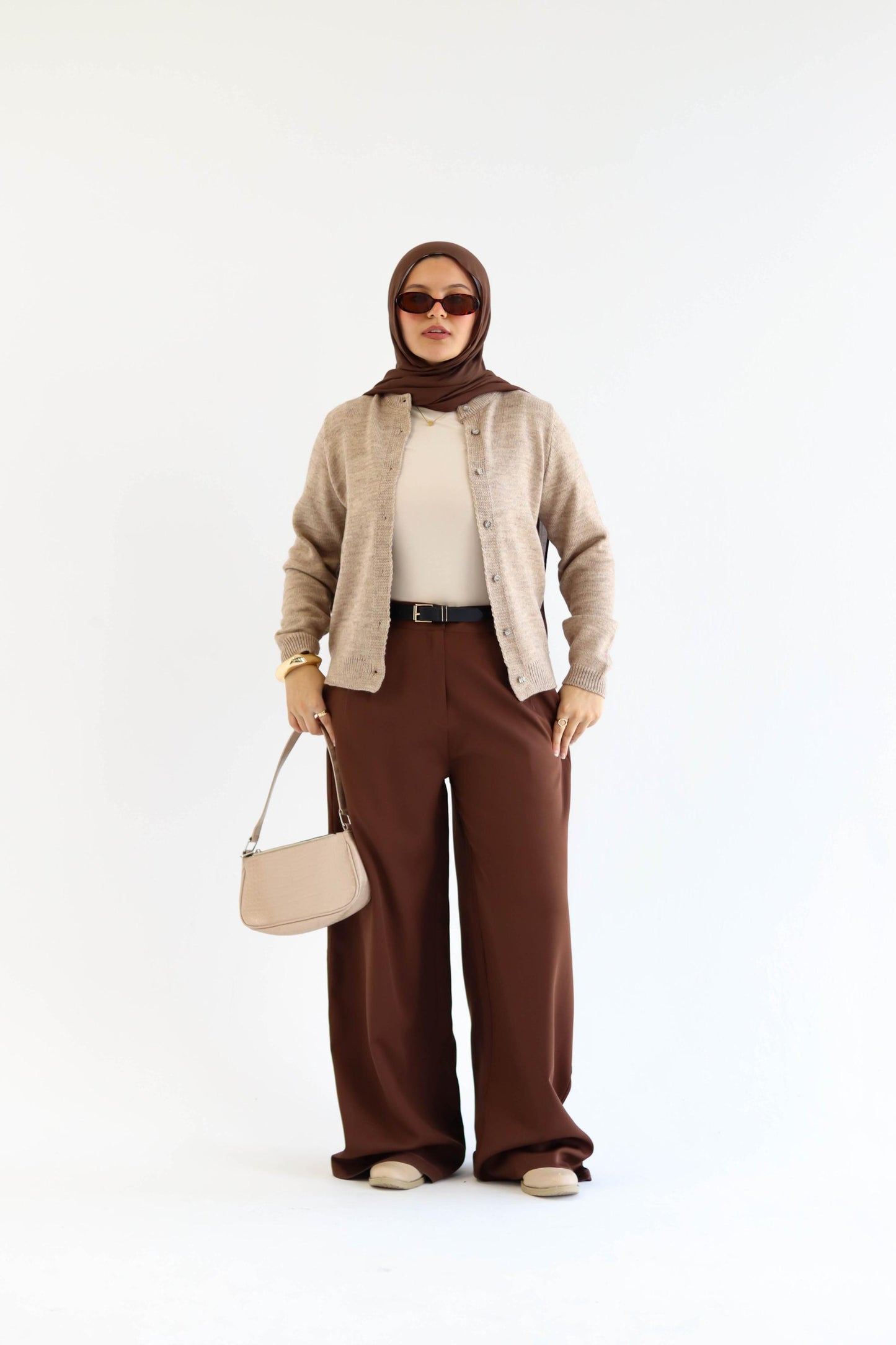 Camel Knitted Cardigan