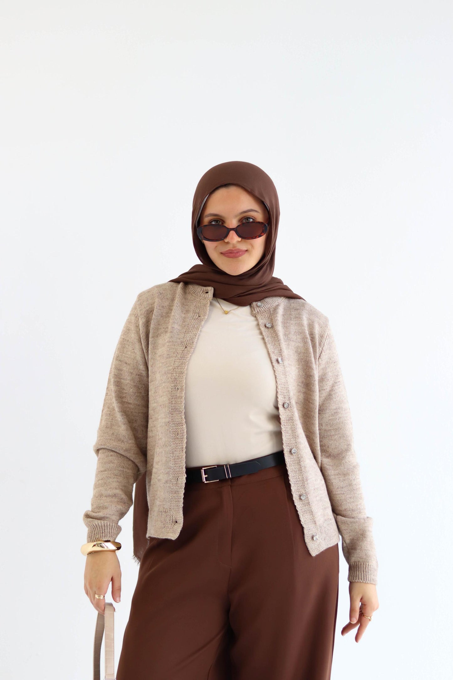 Camel Knitted Cardigan