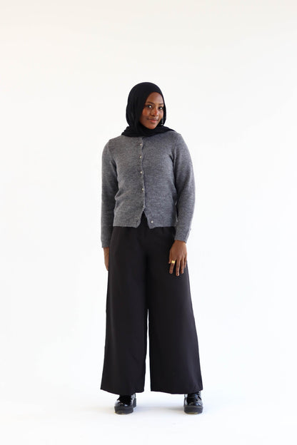 Grey Knitted Cardigan