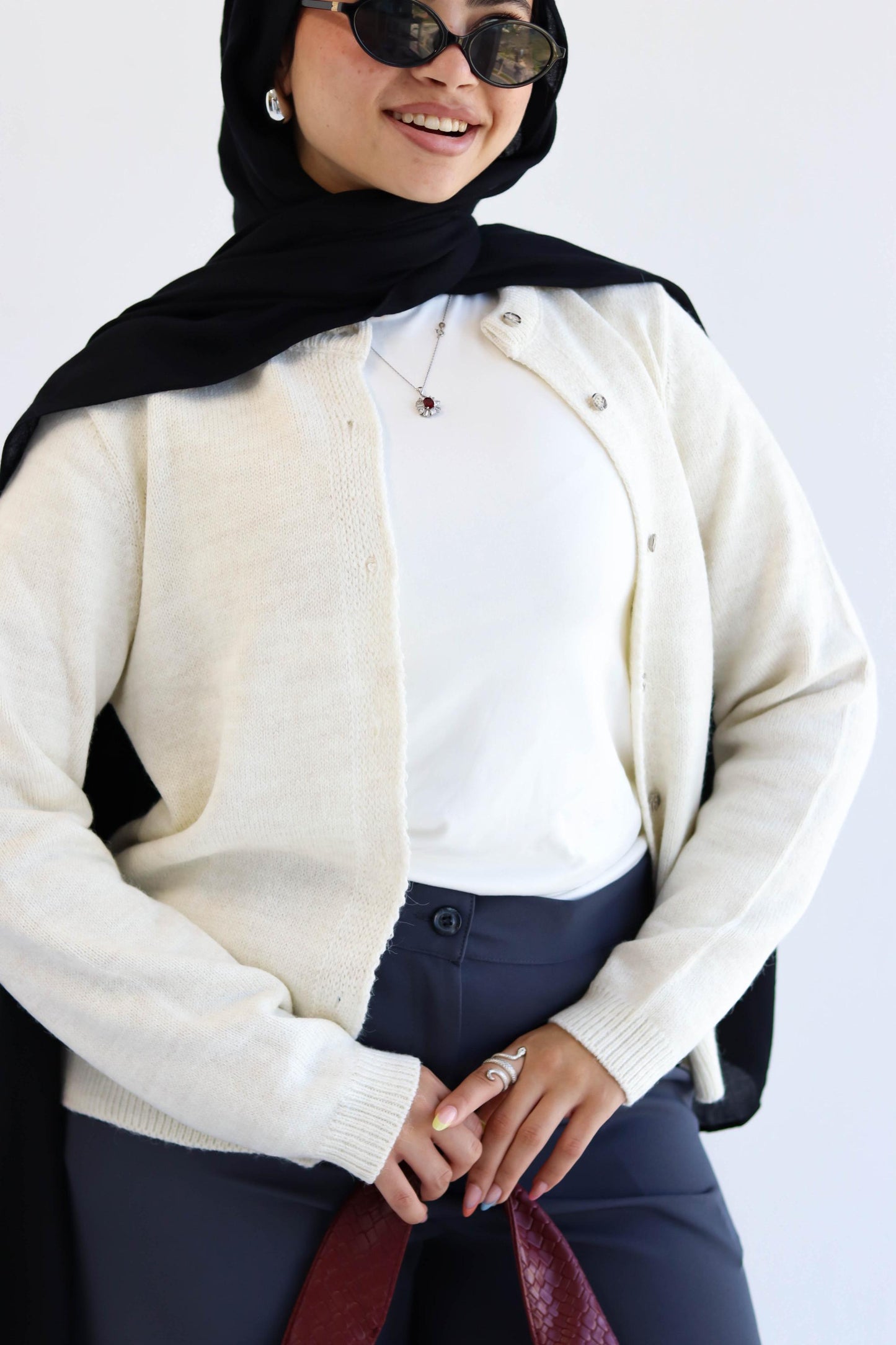 Creme Knitted Cardigan