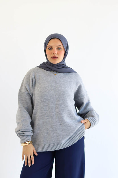 Grey Oversized Pullover