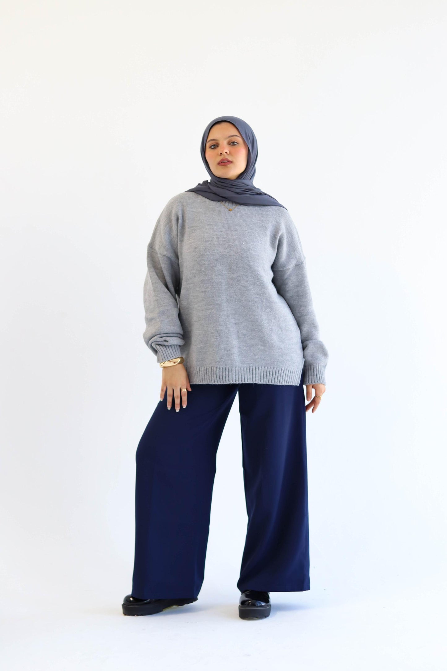 Grey Oversized Pullover