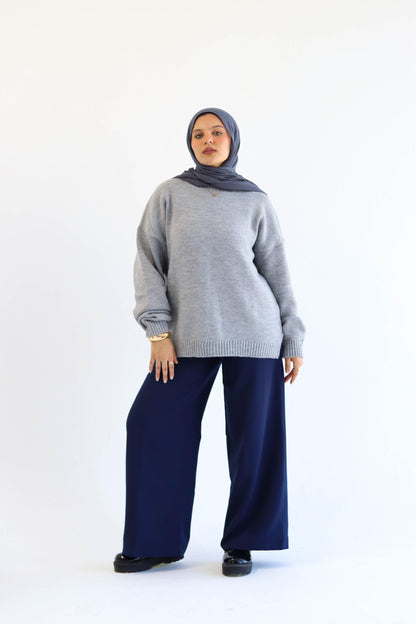 Grey Oversized Pullover