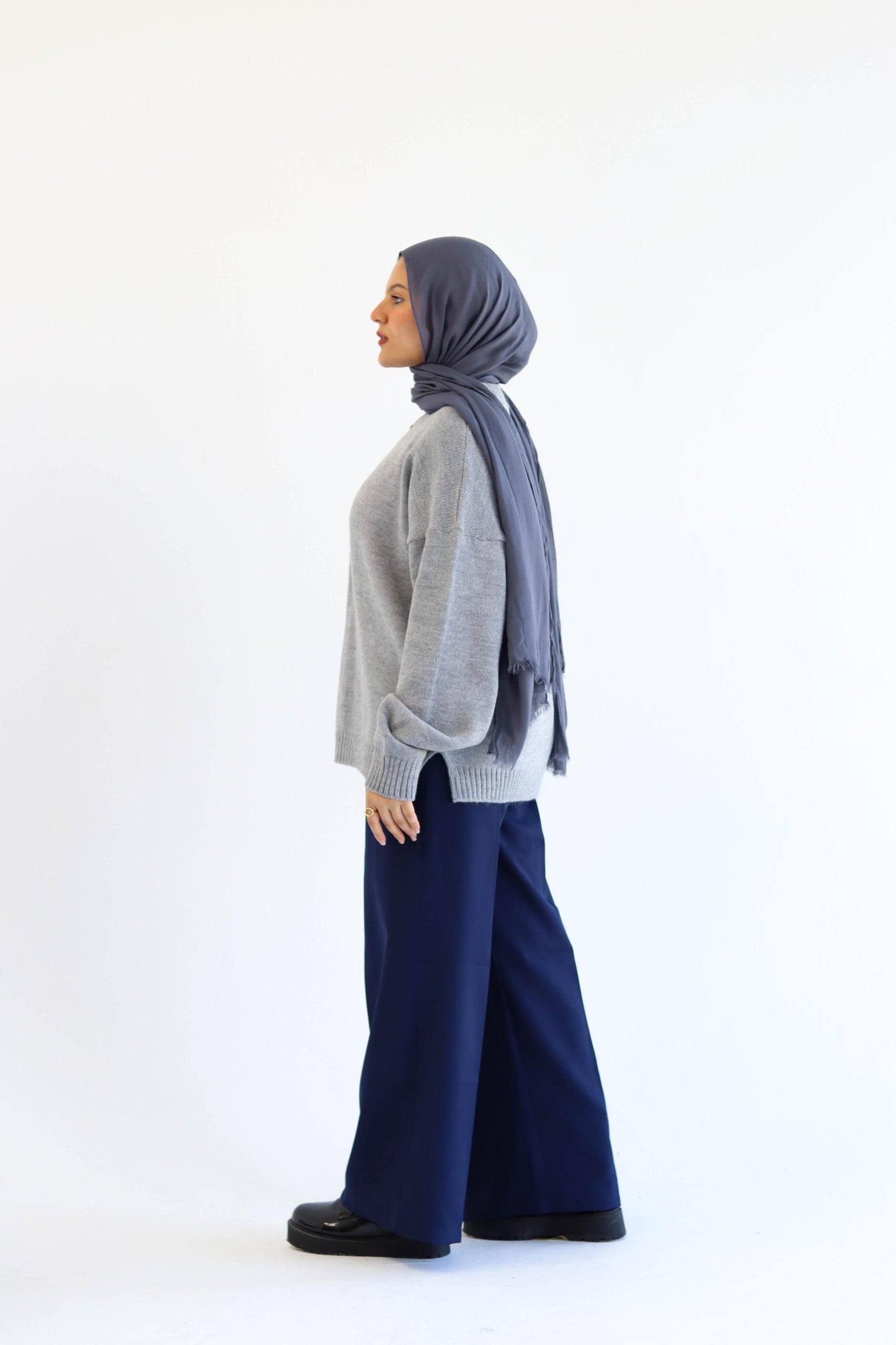 Grey Oversized Pullover