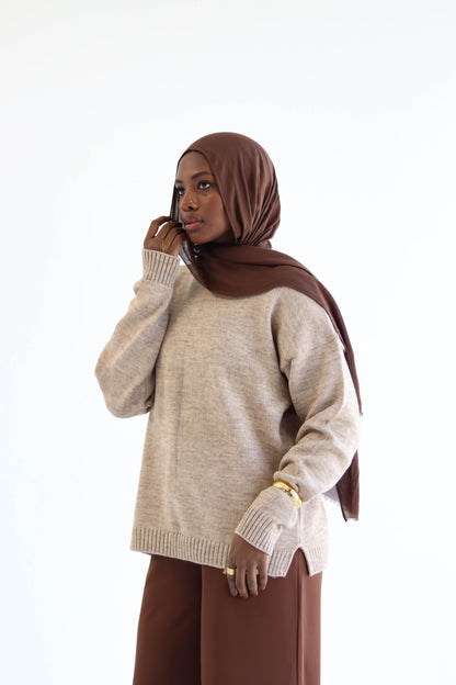 Camel Oversized Pullover