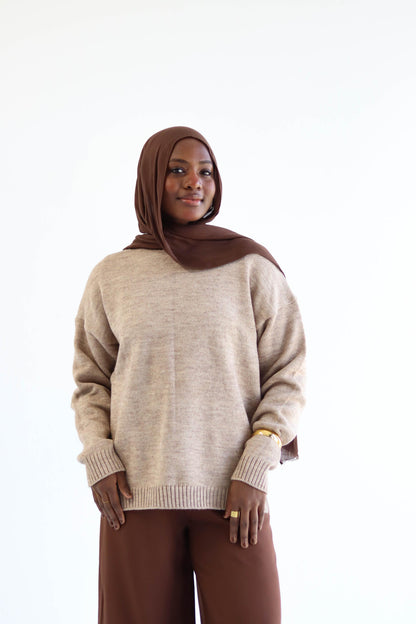 Camel Oversized Pullover