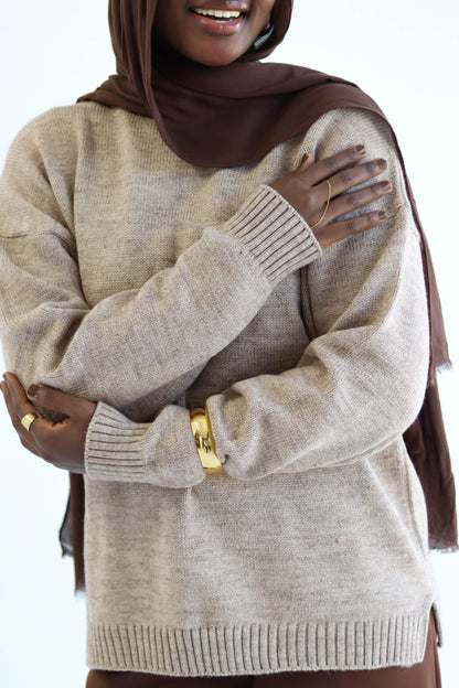 Camel Oversized Pullover