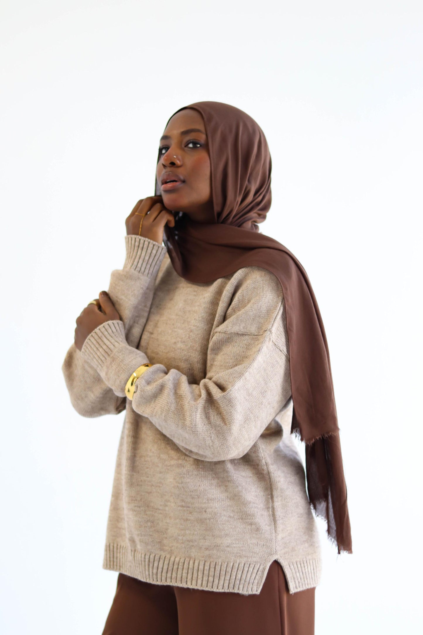 Camel Oversized Pullover