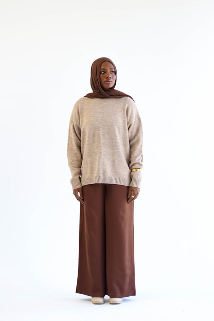 Camel Oversized Pullover