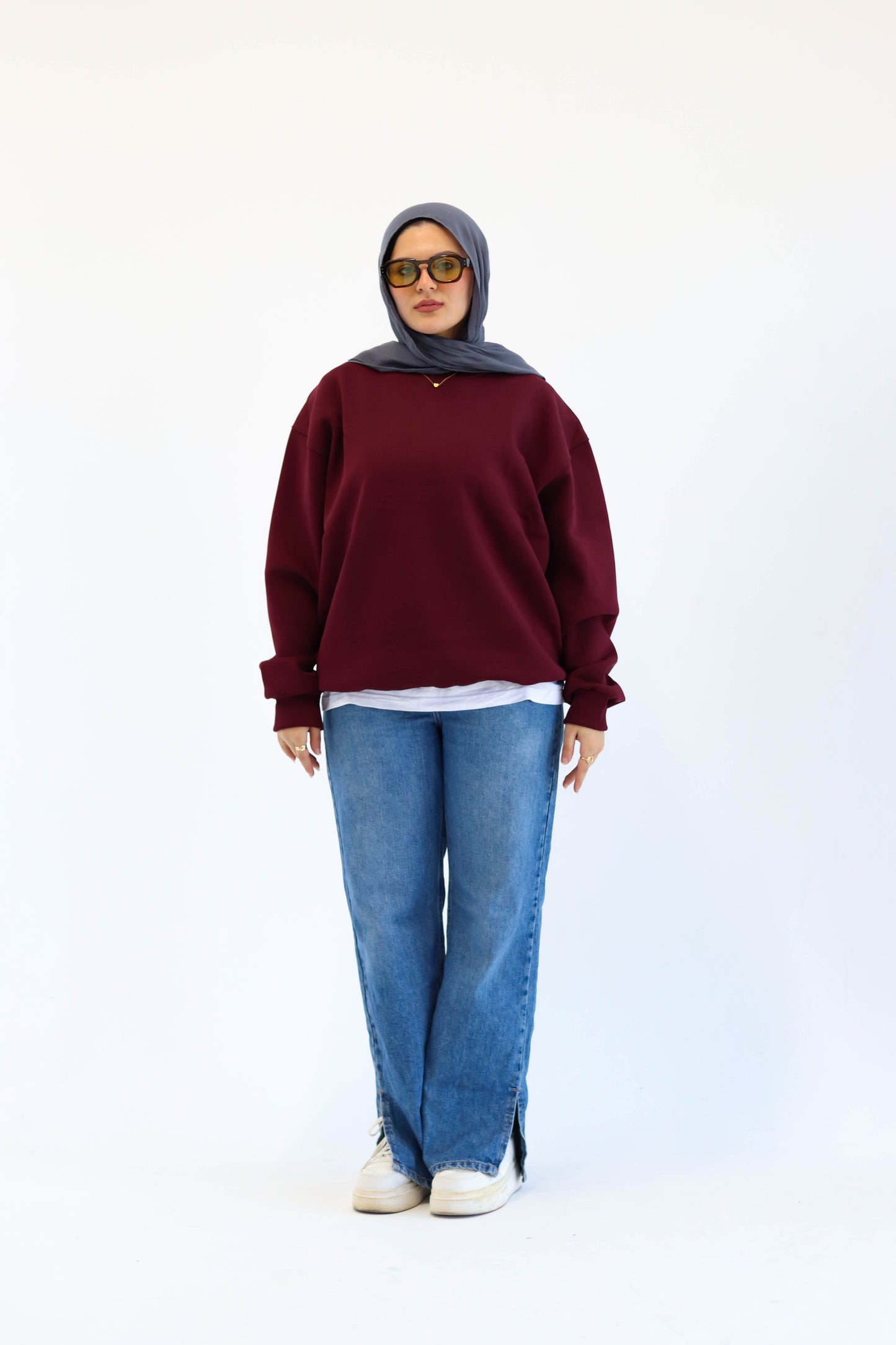 Burgundy Crewneck Sweatshirt