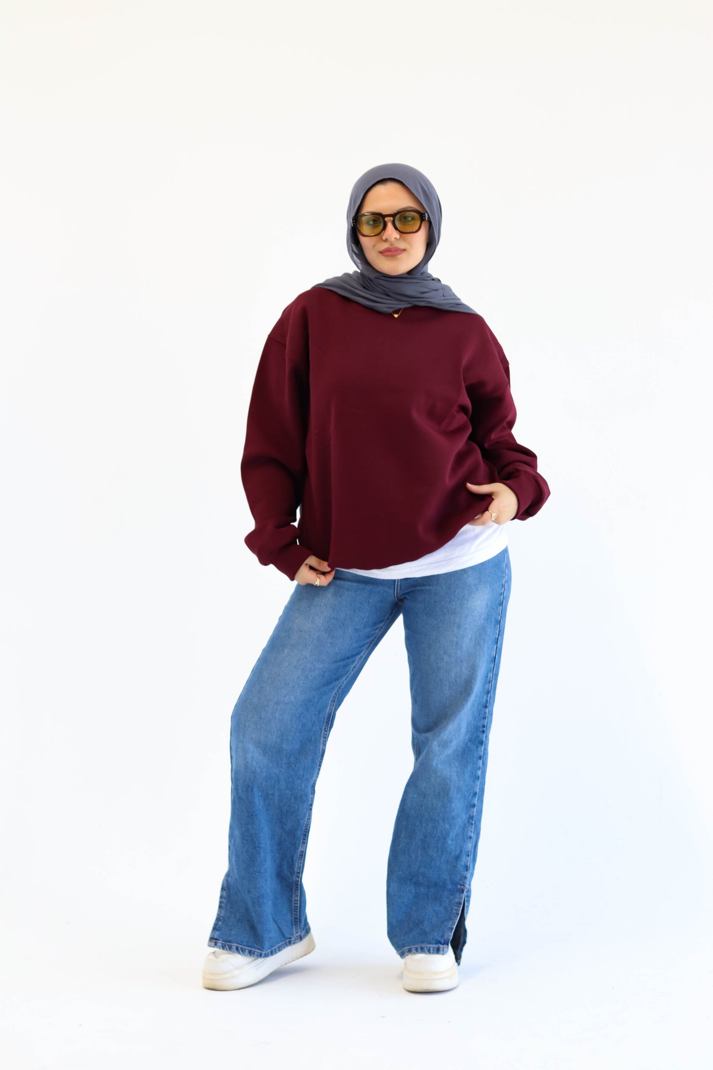 Burgundy Crewneck Sweatshirt