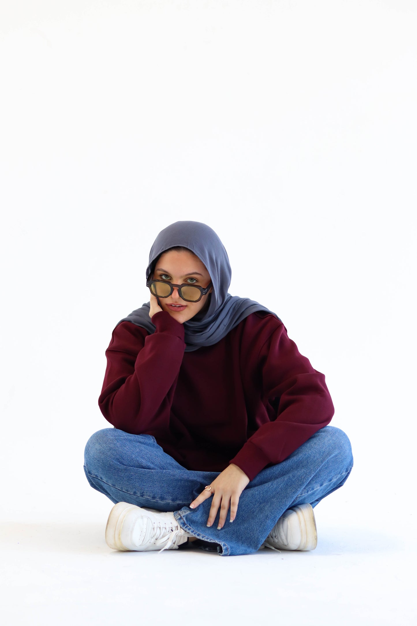 Burgundy Crewneck Sweatshirt