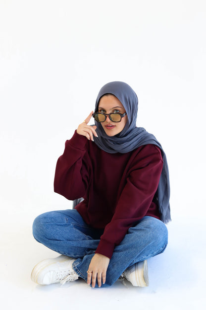 Burgundy Crewneck Sweatshirt