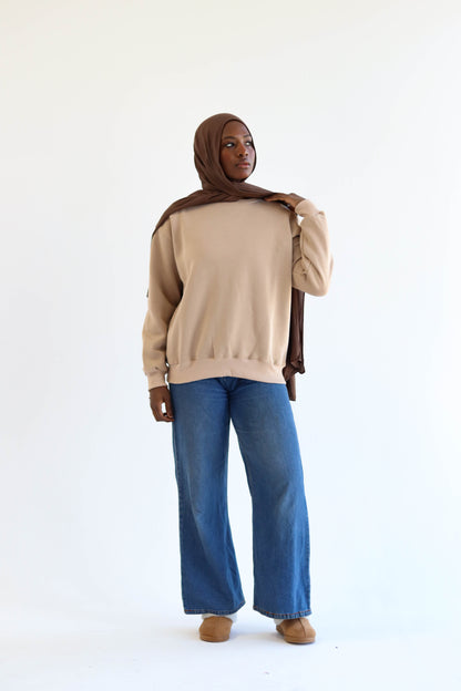 Camel Crewneck Sweatshirt