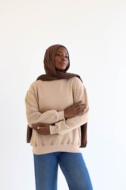 Camel Crewneck Sweatshirt