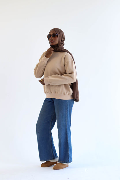 Camel Crewneck Sweatshirt