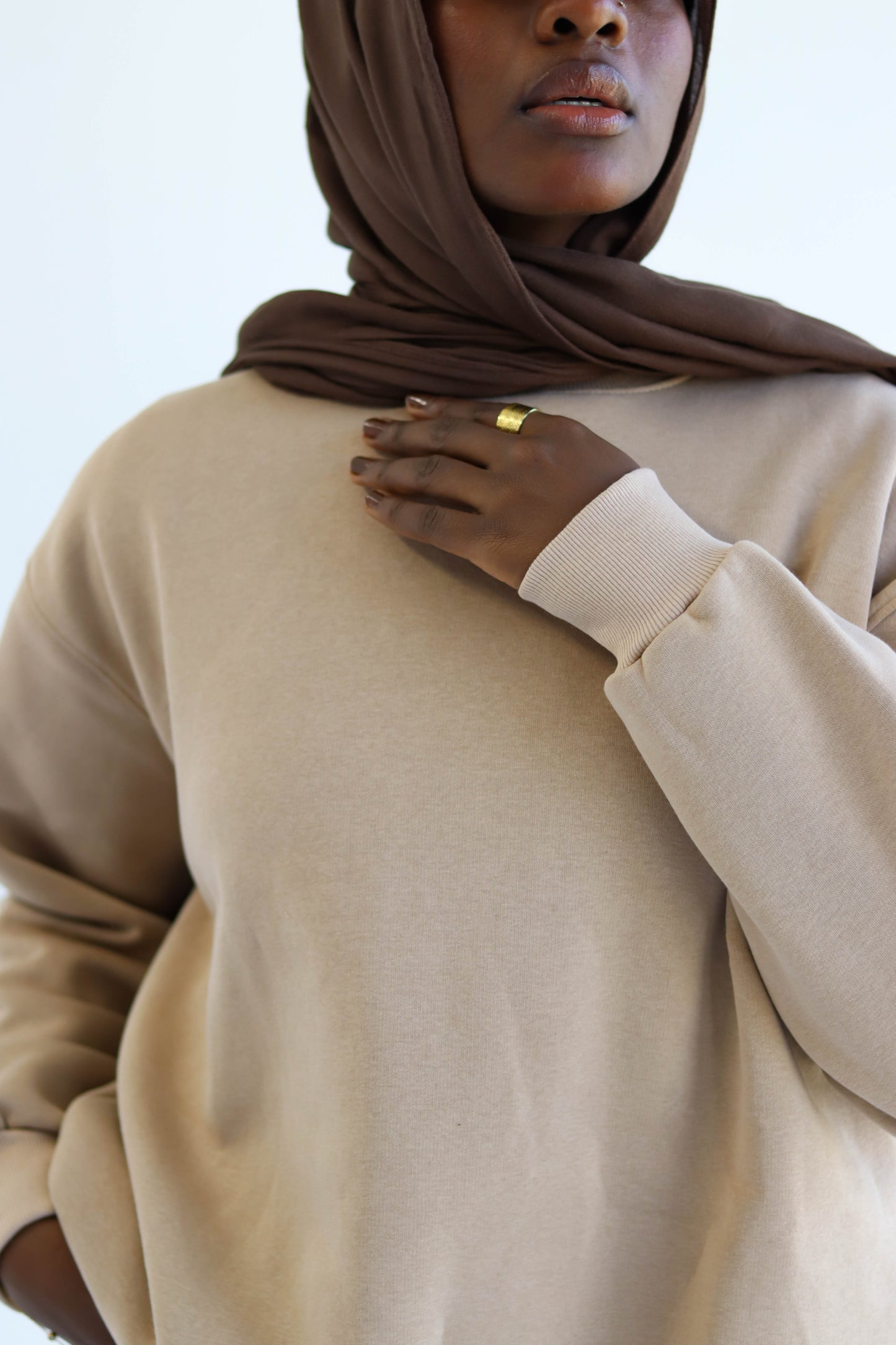 Camel Crewneck Sweatshirt